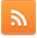 RSS feed icon on an orange background.